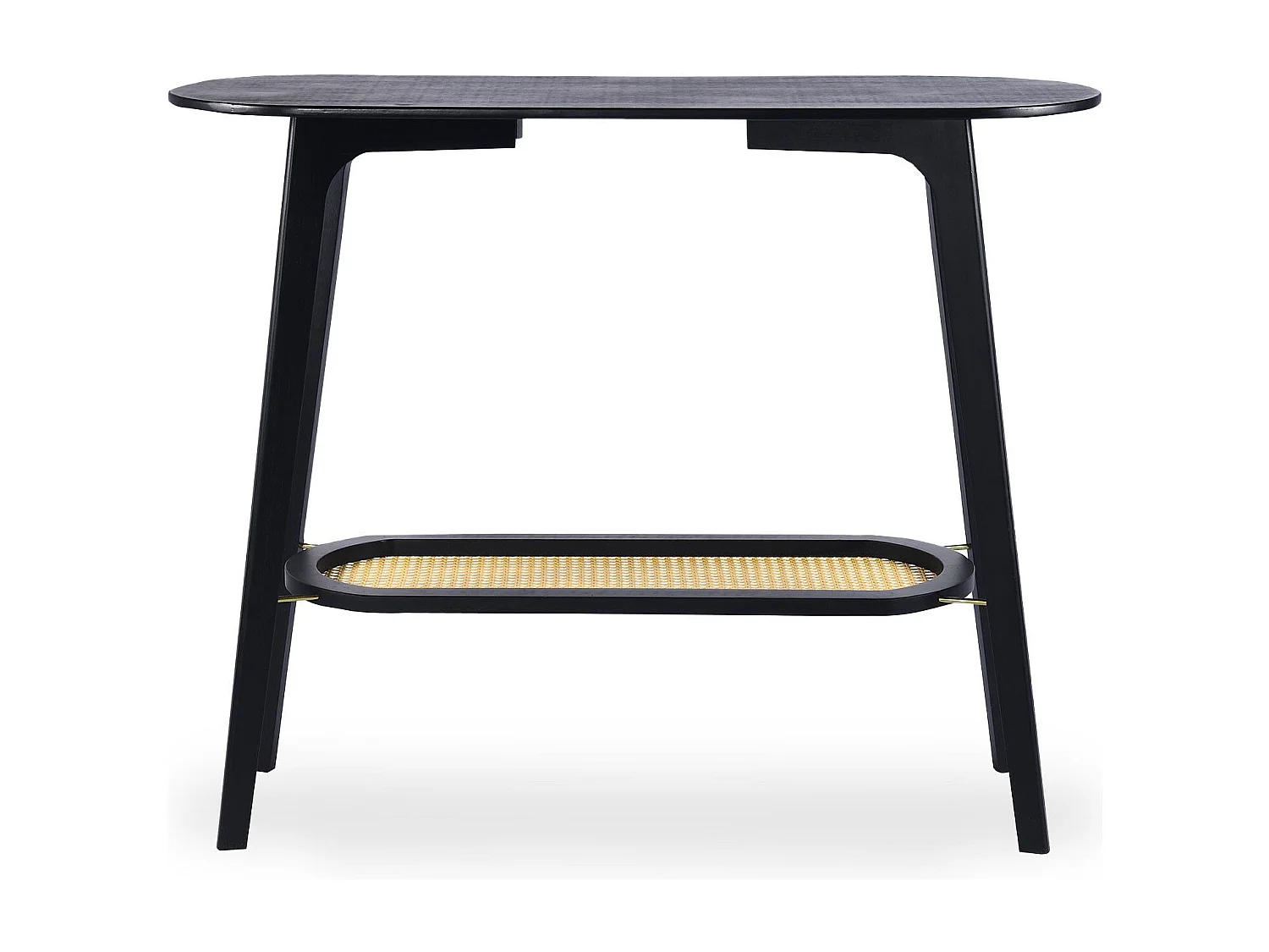 Console moderne Yokori en cannage et Bambou Noir