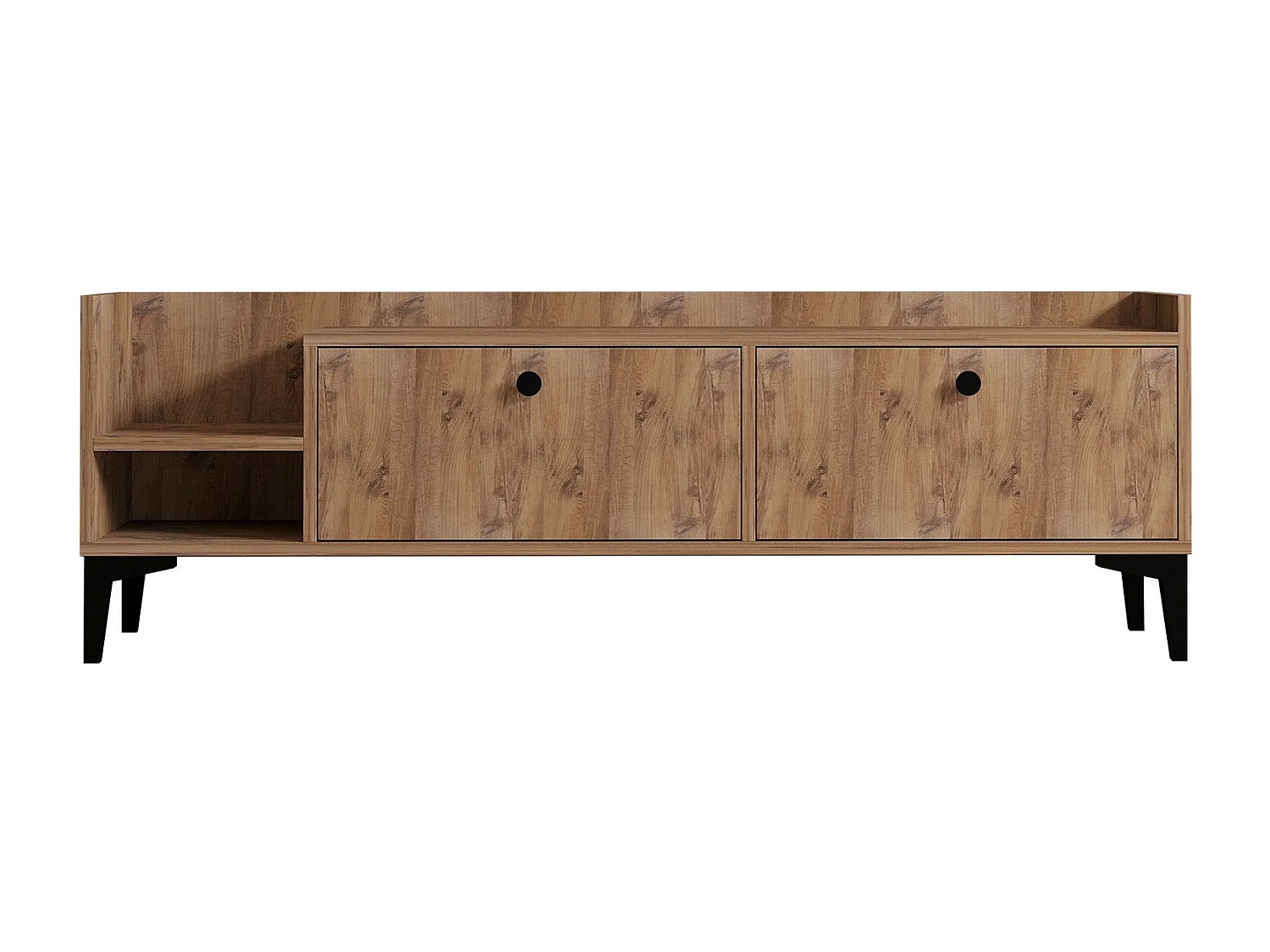 Mueble de TV – 150 cm de ancho – Pino Atlántico – Tablero de partículas recubierto de melamina