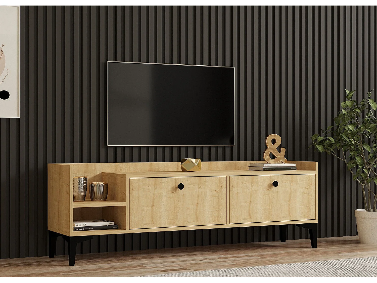 Móvel de TV – 150cm – Carvalho Safira – Melamina