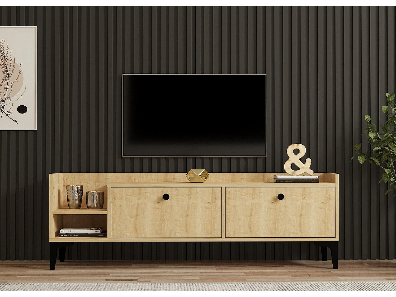 Móvel de TV – 150cm – Carvalho Safira – Melamina