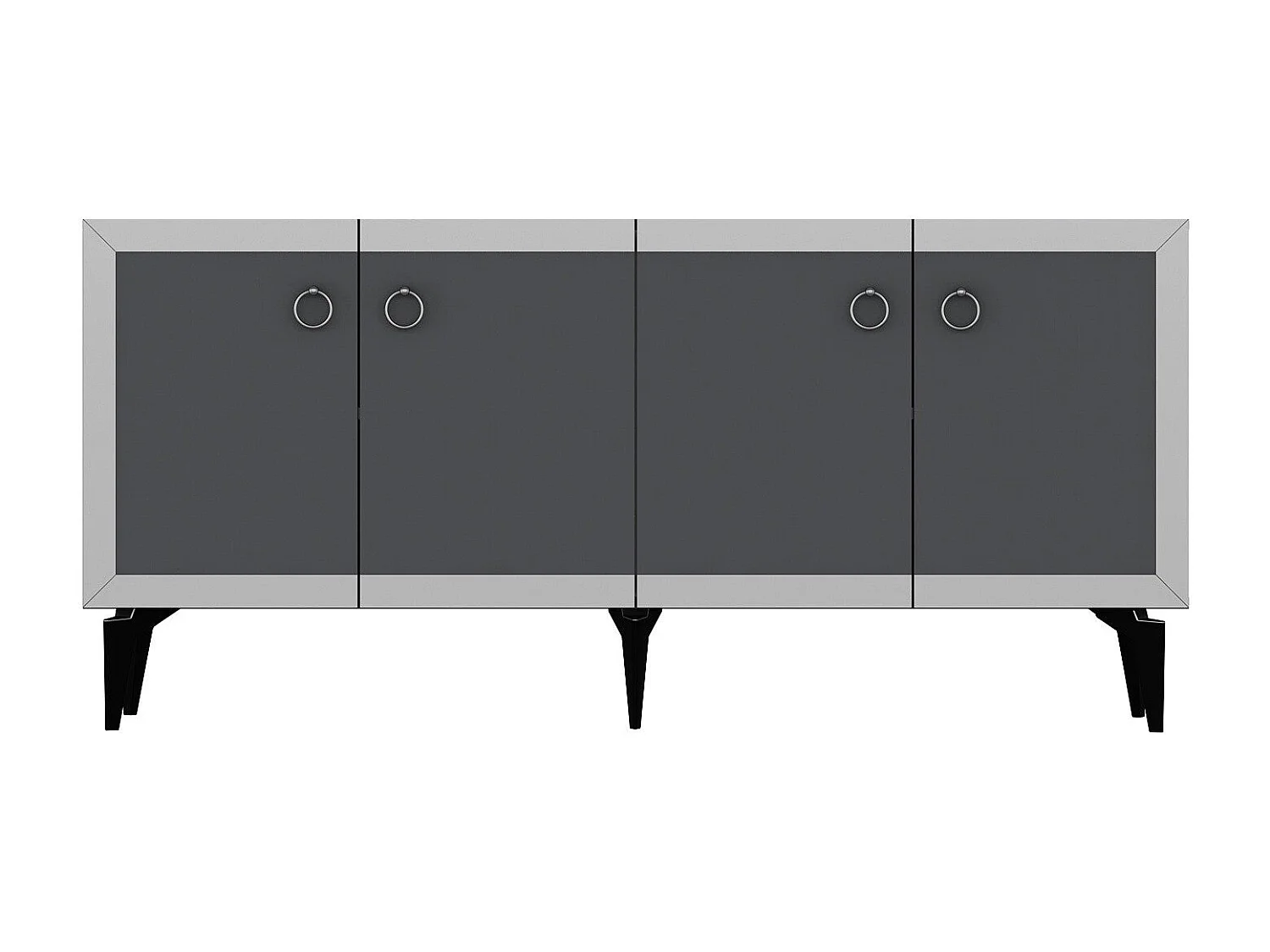 Aparador Ponny Antracita Plata 150x79x40 cm