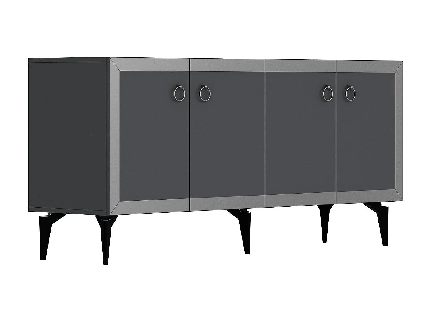 Aparador Ponny Antracita Plata 150x79x40 cm