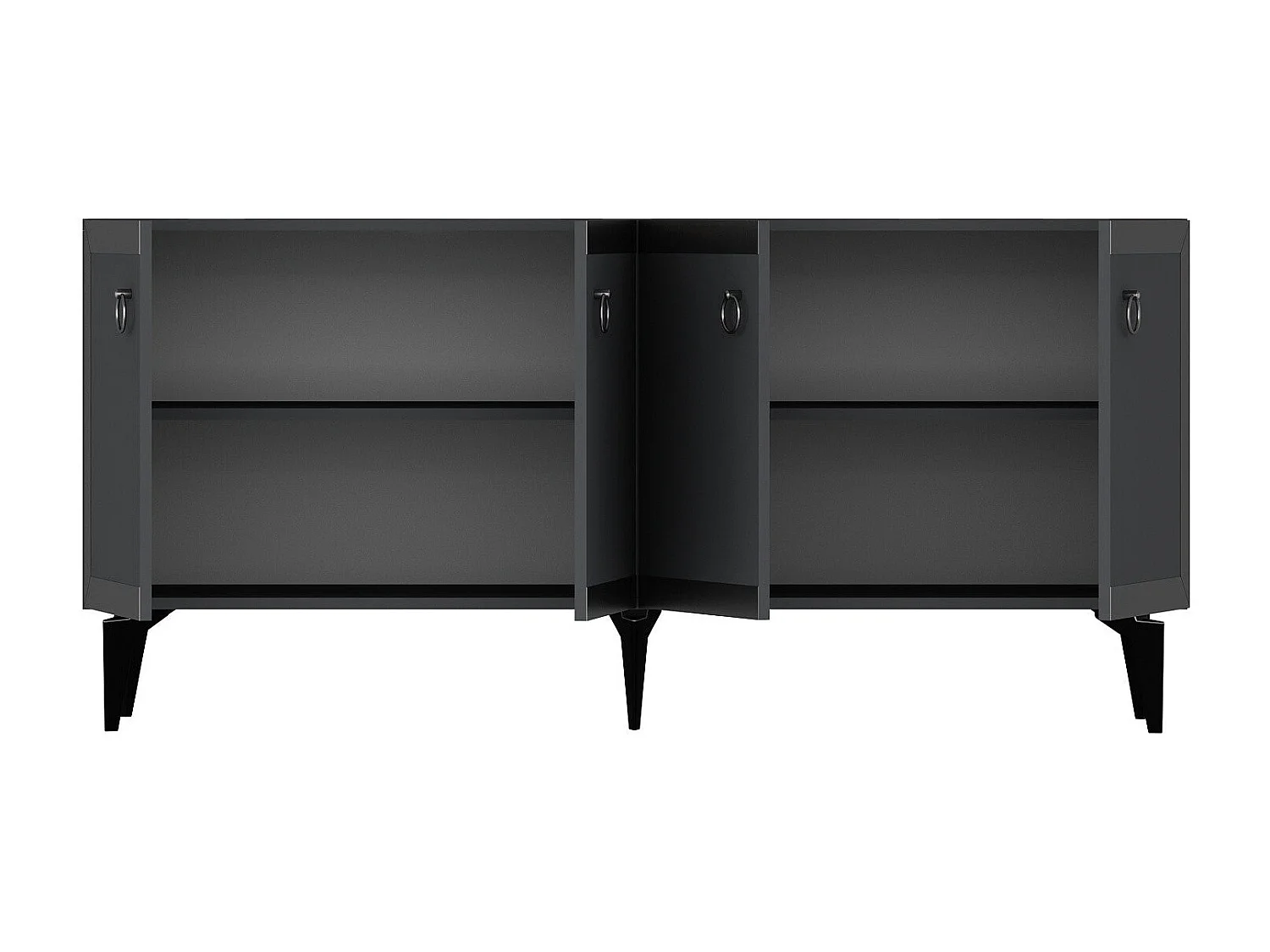 Aparador Ponny Antracita Plata 150x79x40 cm