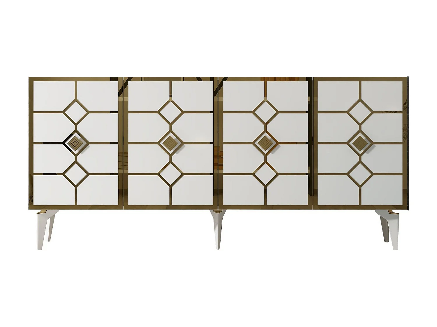 Aparador Cagla Blanco dorado150x79x40 cm