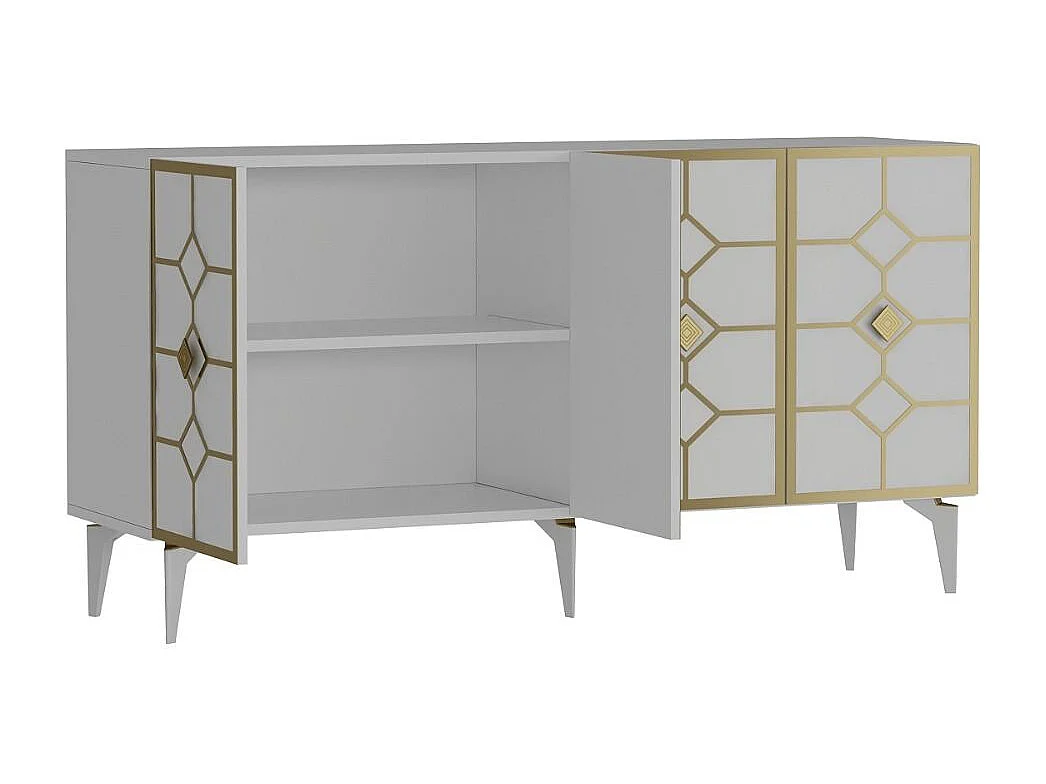 Aparador Cagla Blanco dorado150x79x40 cm