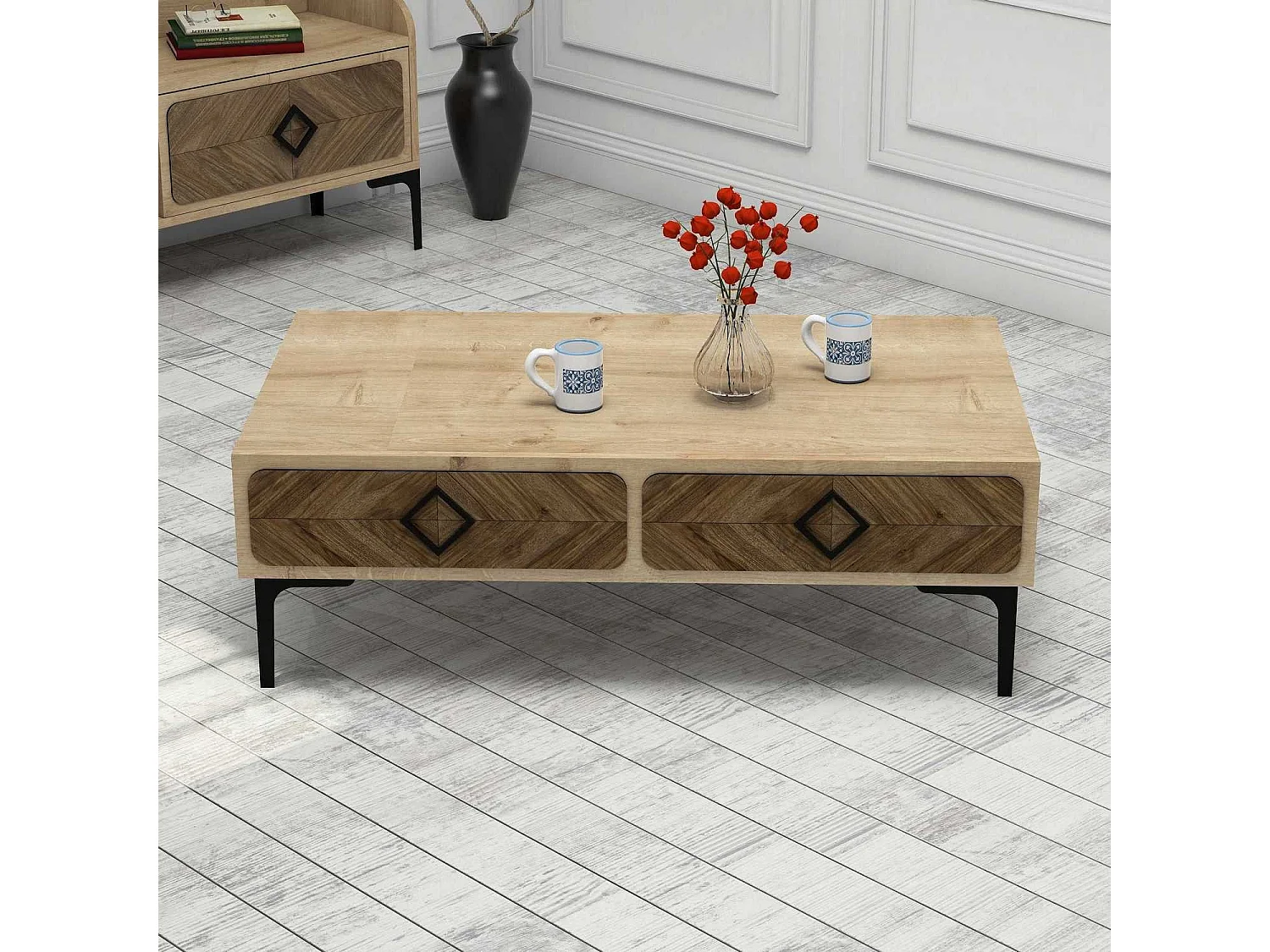 Ensemble de Meubles de Salon lebon 3 meubles Chêne clair