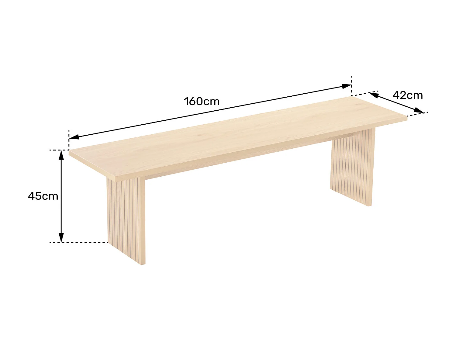 Banc en bois style scandinave ALMA - HAPPY GARDEN