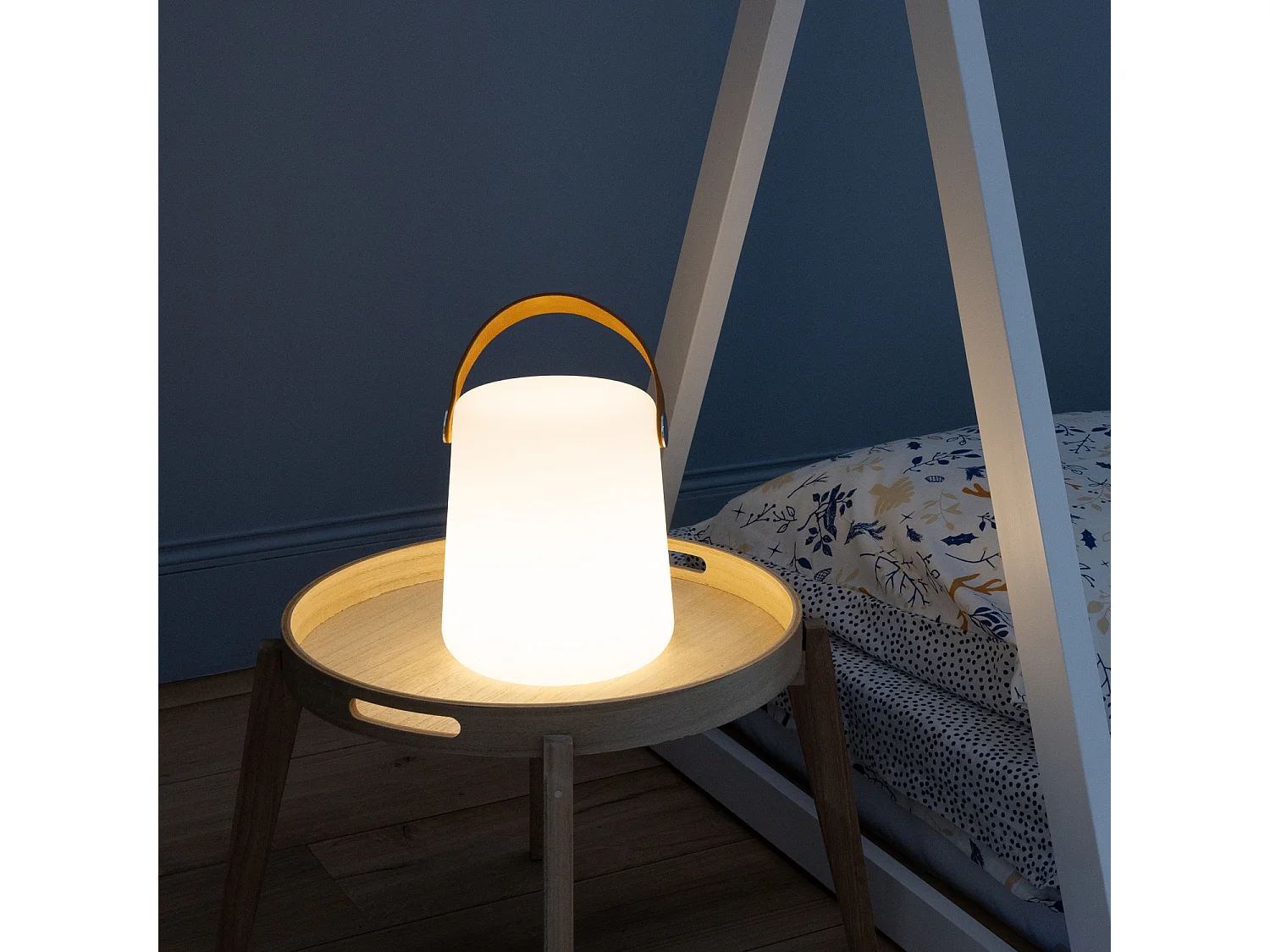 Lampe LED à poser avec lanière en simili VELA - HAPPY GARDEN