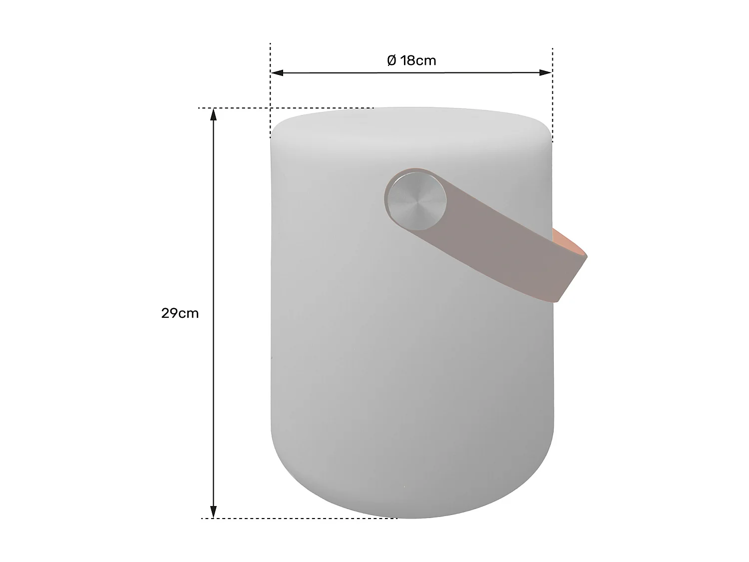 Lampe LED à poser avec lanière en simili VELA - HAPPY GARDEN