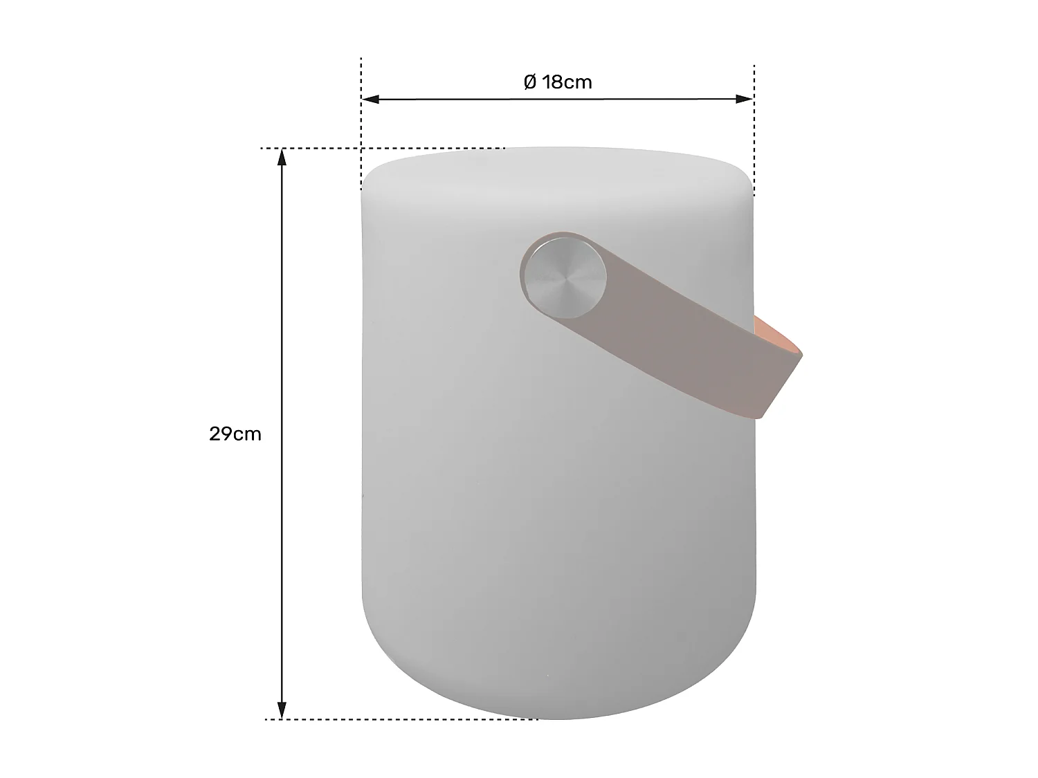 Lámpara de sobremesa LED con asa sintética VELA