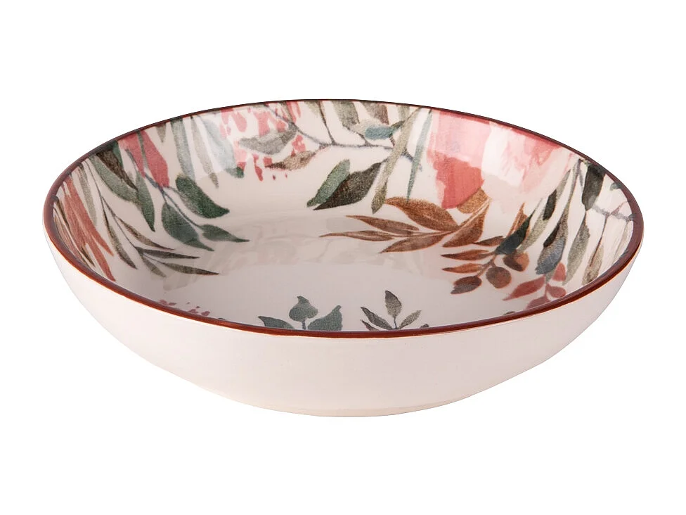 Assiette creuse Pink Flor 19 cm (lot de 6)