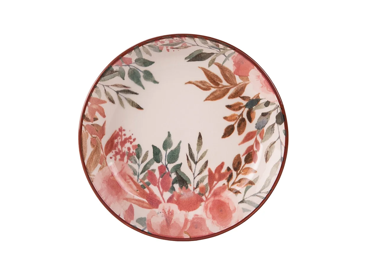 Assiette creuse Pink Flor 19 cm (lot de 6)