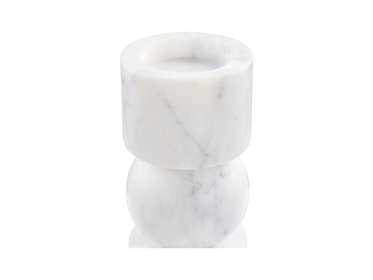 Bougeoir IOANNINA Pierre 20 cm Blanc