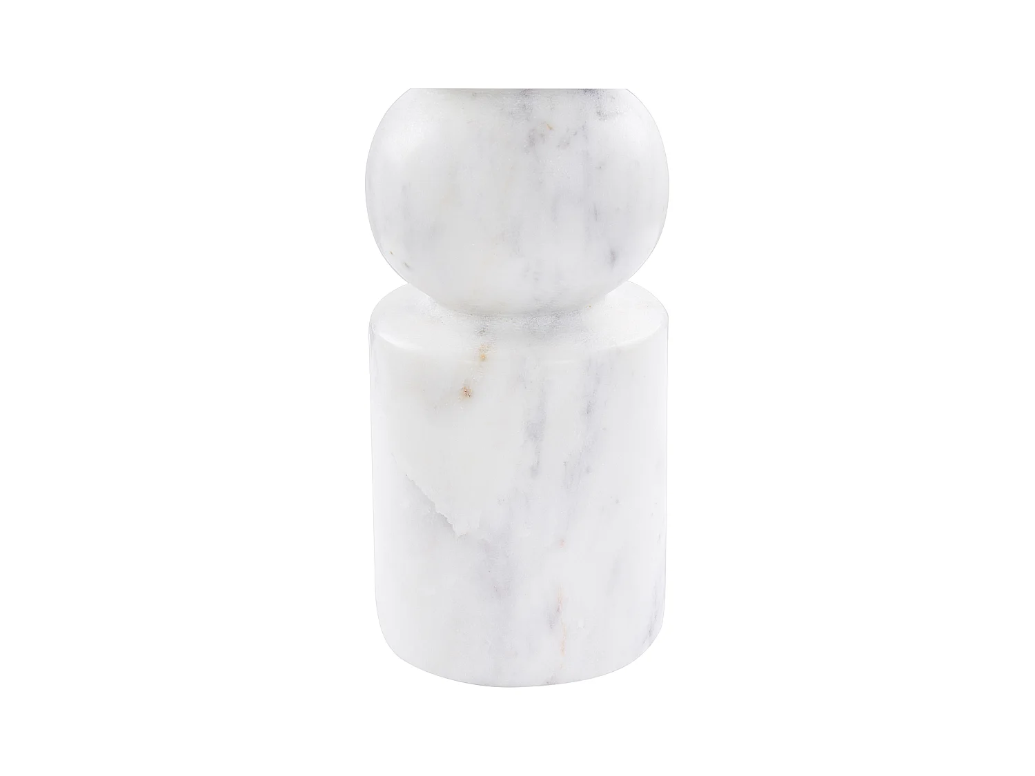 Bougeoir IOANNINA Pierre 20 cm Blanc