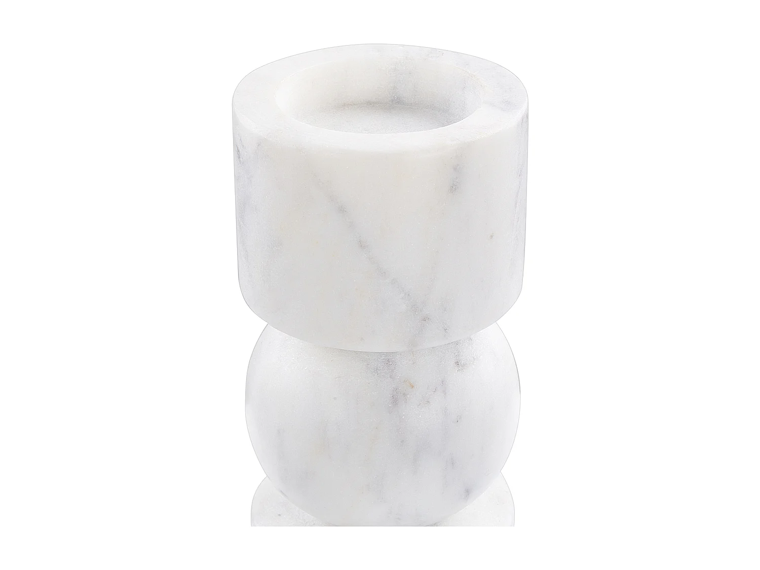 Bougeoir IOANNINA Pierre 20 cm Blanc