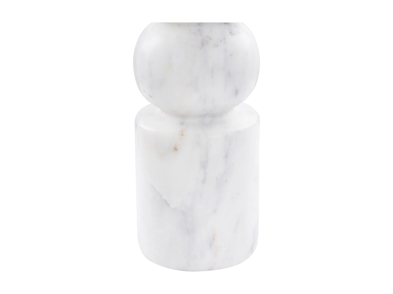 Bougeoir IOANNINA Pierre 20 cm Blanc