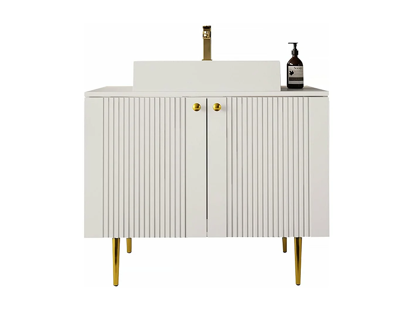 Meuble de salle de bain "Abires" - 90 x 46 x 74 cm - Blanc