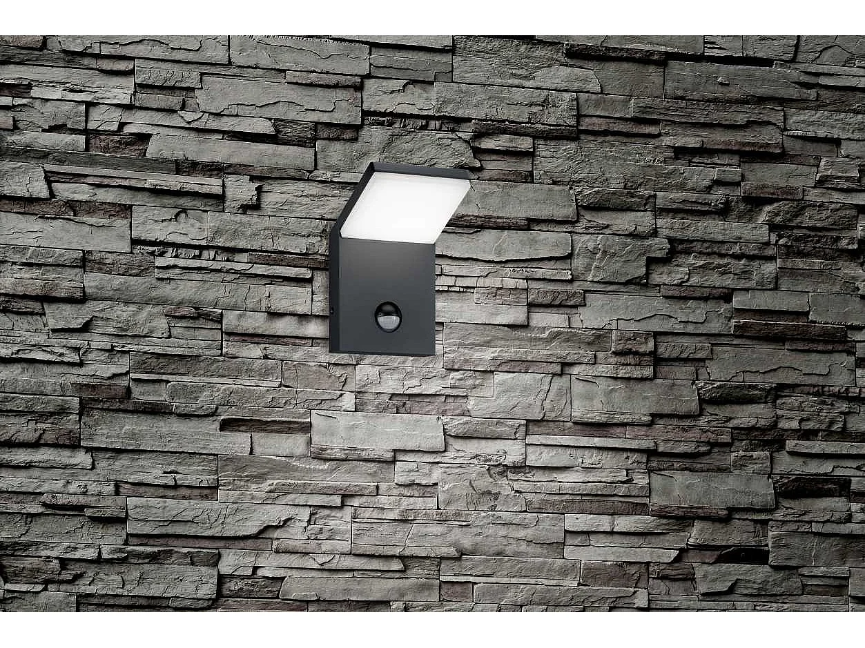 Applique LED, alluminio, antracite, 10x16x10,5 cm, Pearl
