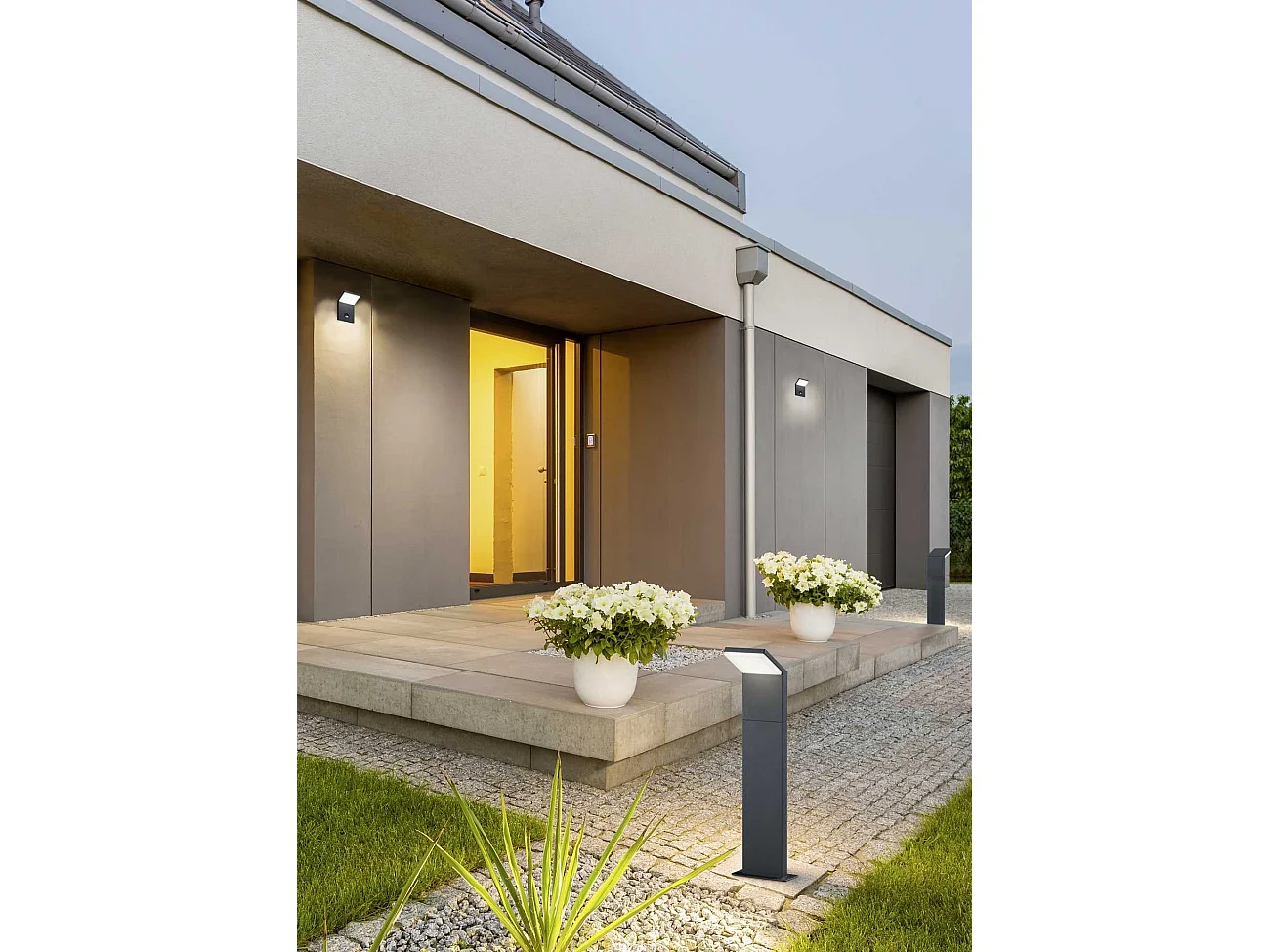 Applique LED, alluminio, antracite, 10x16x10,5 cm, Pearl