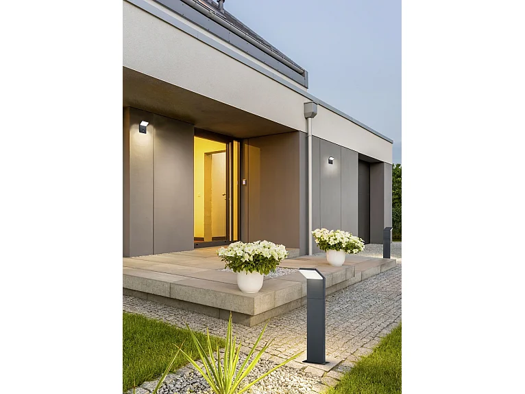 Applique LED, alluminio, antracite, 10x16x10,5 cm, Pearl