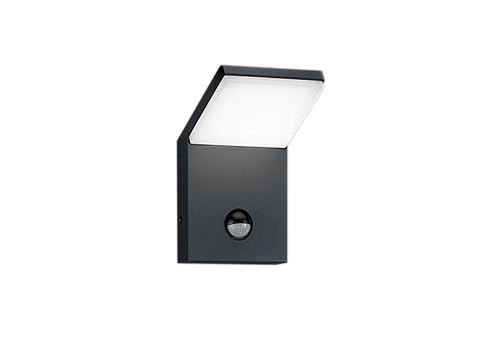 LED Außenwandleuchte mit Sensor IP54 8W - Trio - Perle Weiß Anthrazit