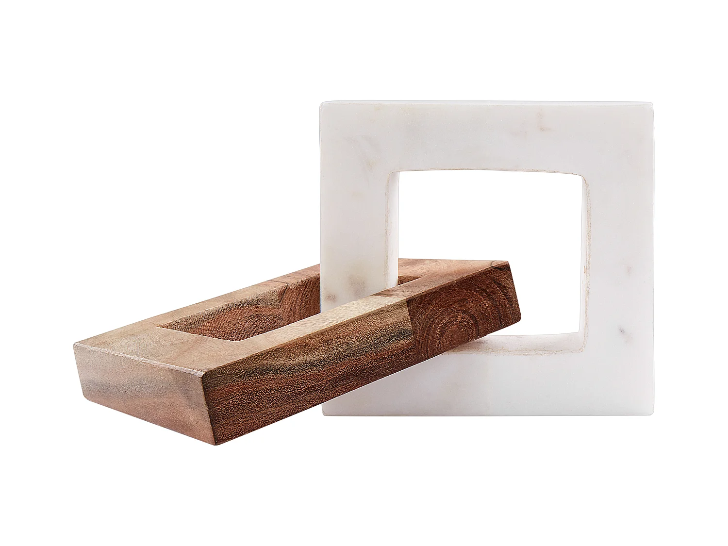 Decoratief accessoire ACHARNY Steen Hout Wit