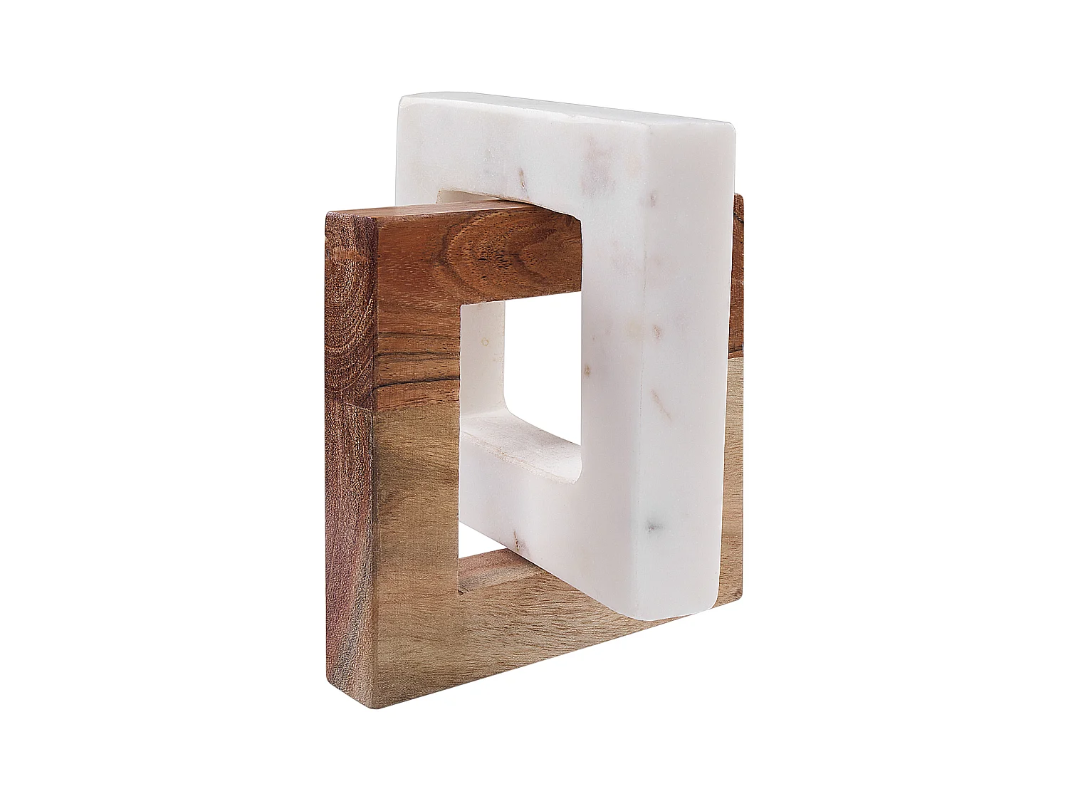 Decoratief accessoire ACHARNY Steen Hout Wit