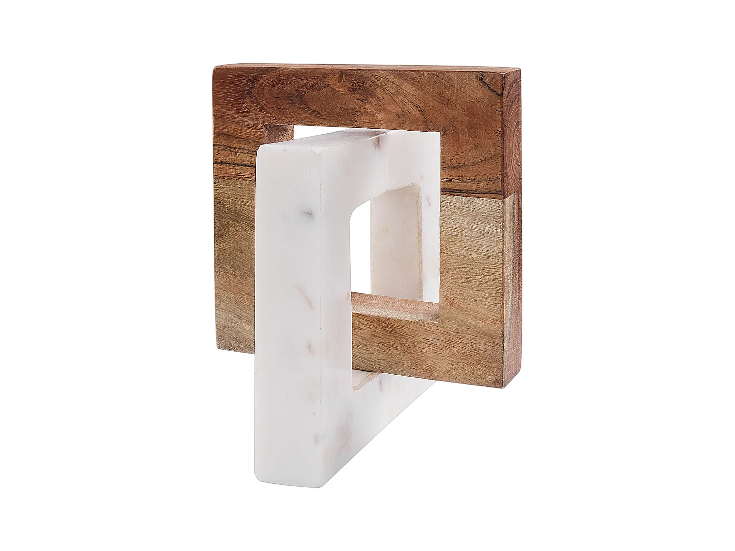 Decoratief accessoire ACHARNY Steen Hout Wit