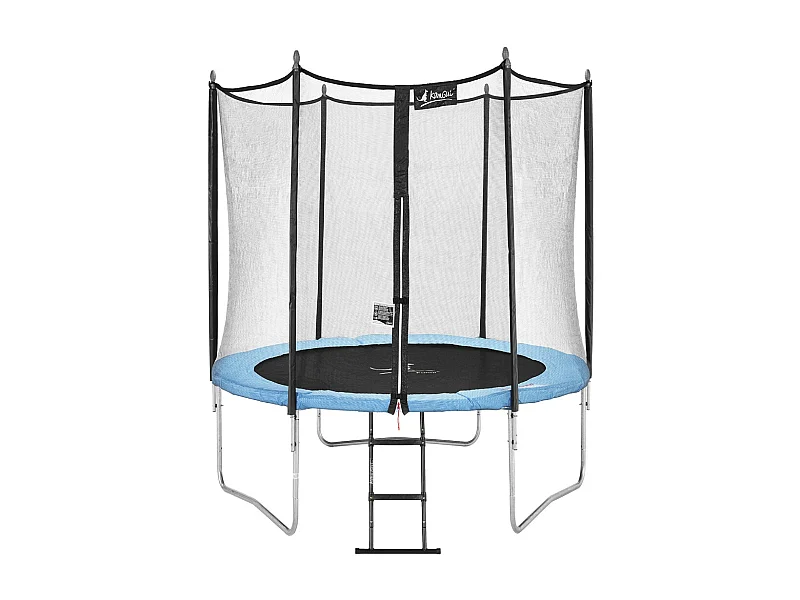 Kangui - Trampoline de jardin 250 cm + filet de sécurité + échelle | Normes EU | Montage facile