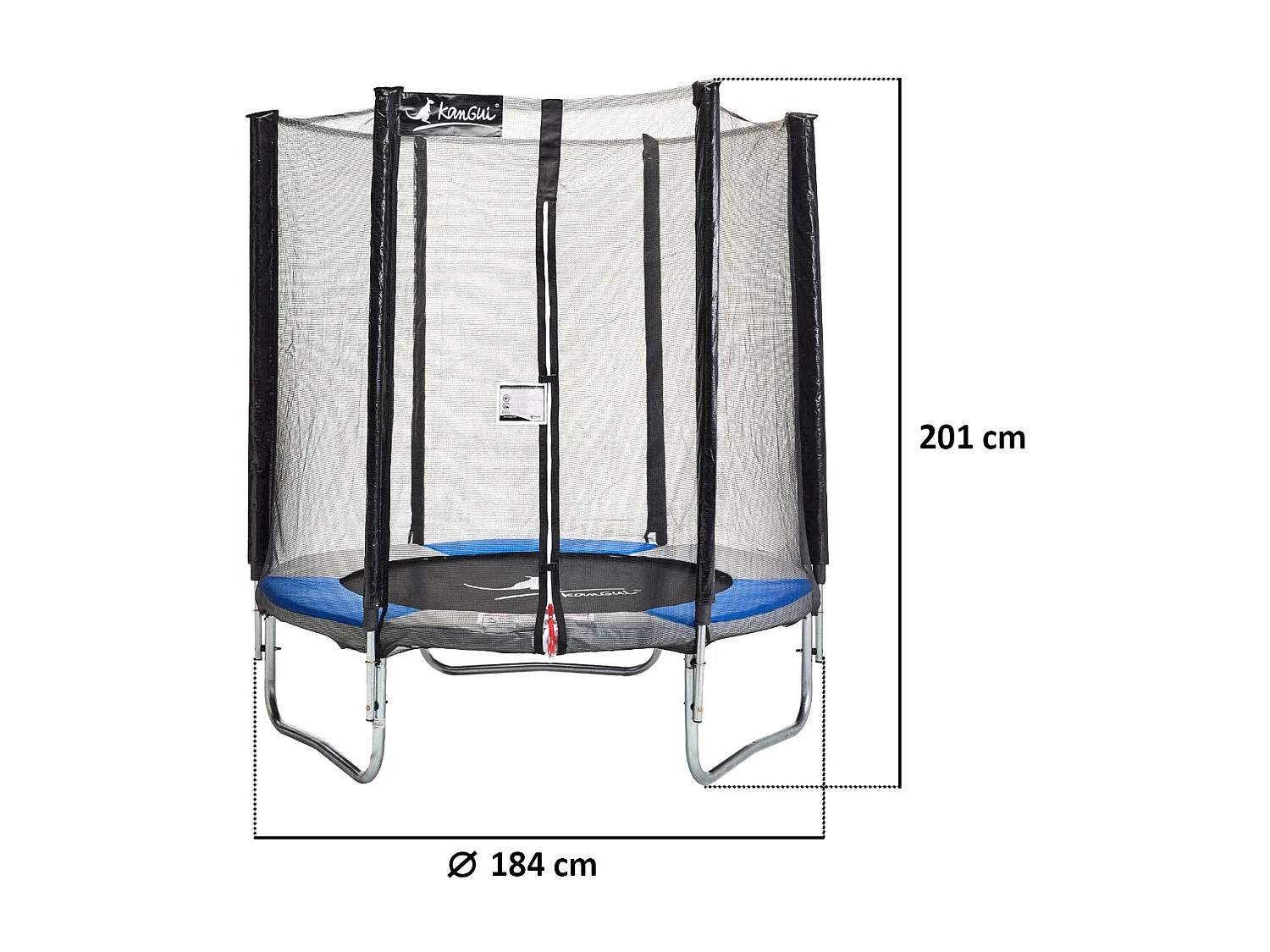 Kangui - Trampoline rond Ø180cm avec filet de sécurité - RALLI 180