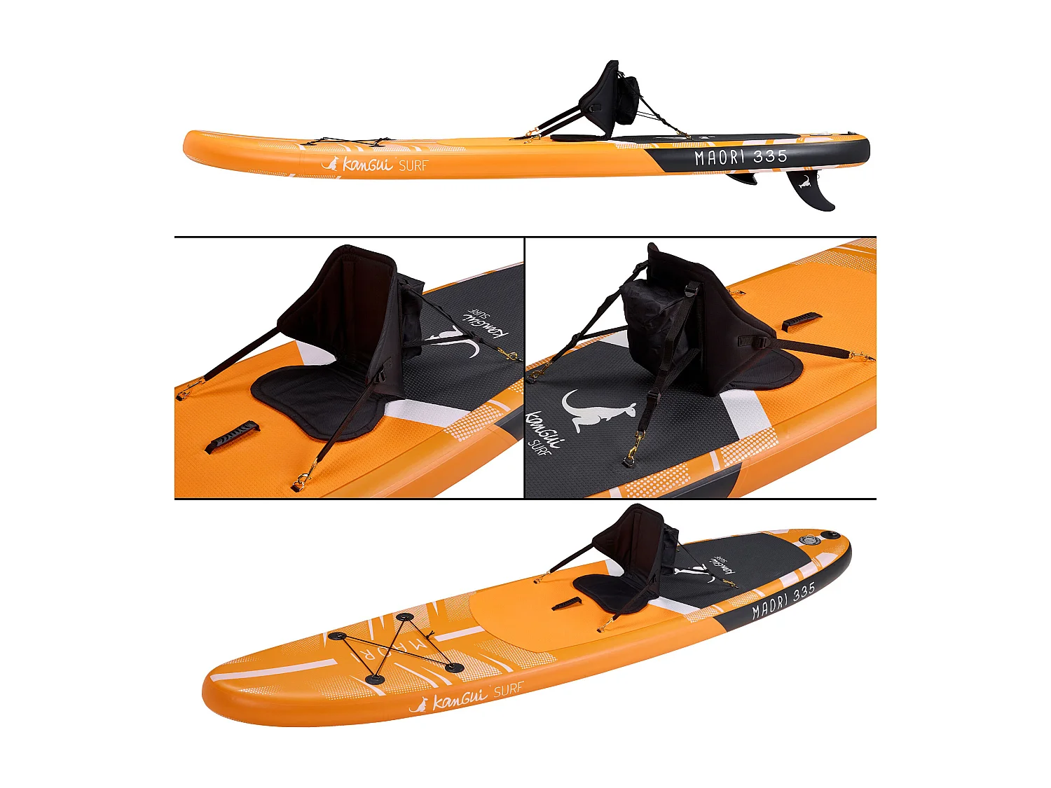 Kangui - Stand up paddle gonflable SUP avec siege kayak, 335cm - MAORI