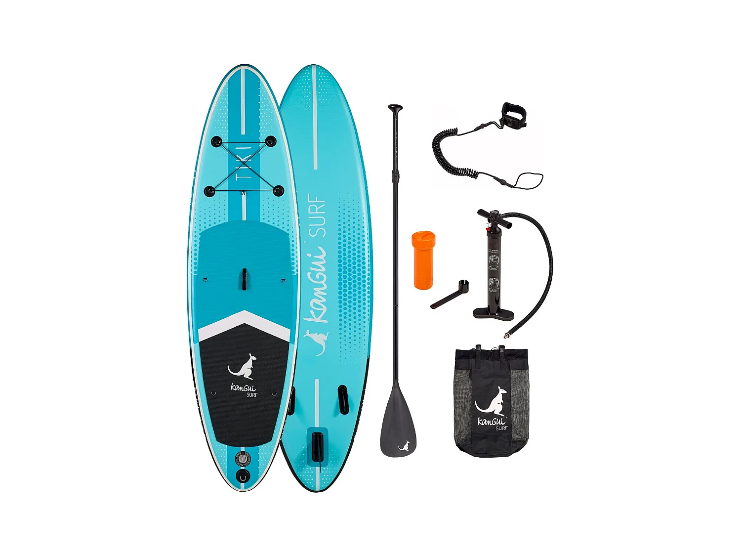 Kangui - Stand up Paddle 305cm SUP gonflable + pagaie + sac à dos + pompe haute pression + leash + kit de réparation - TIKI