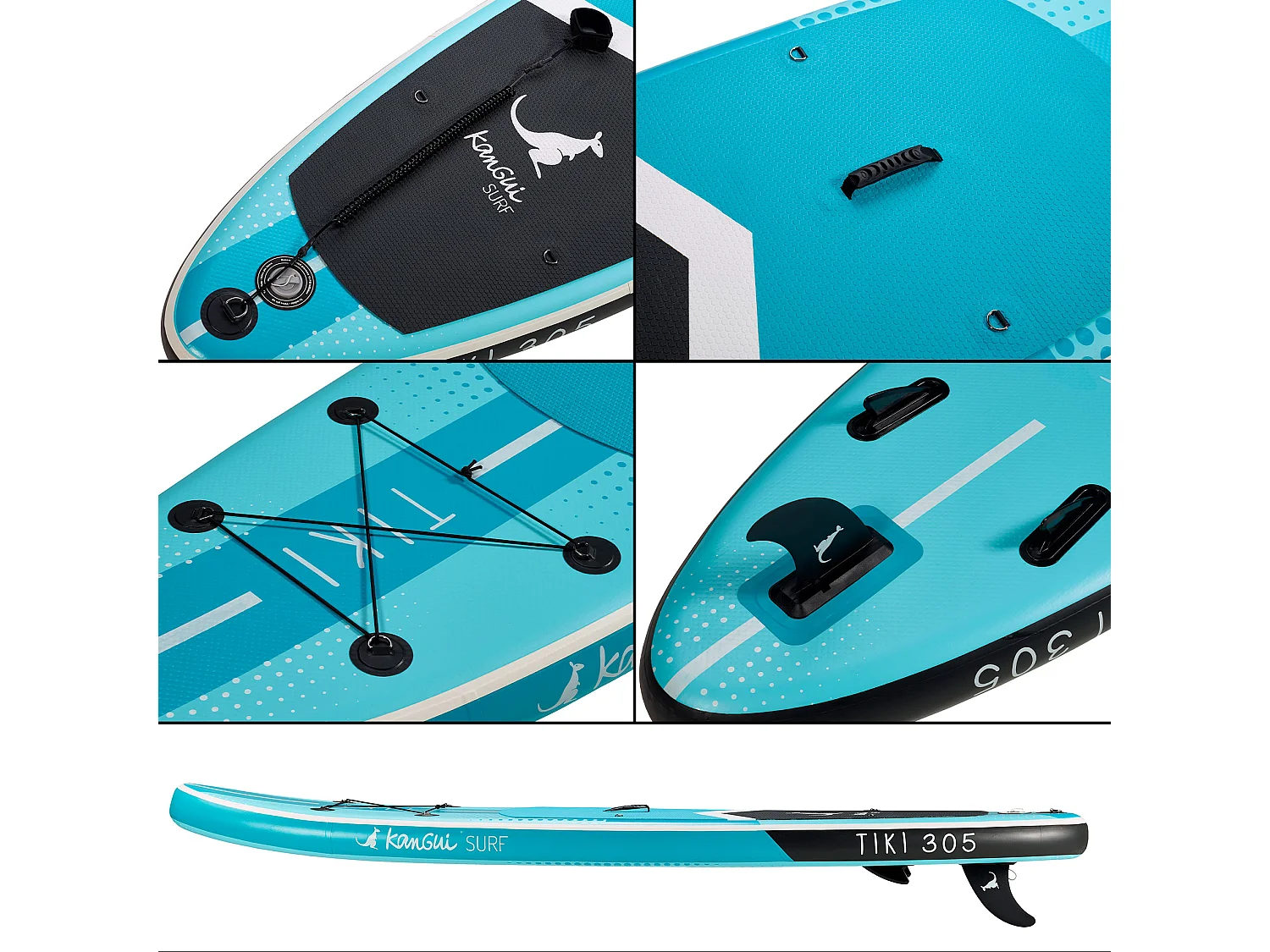 Kangui - Stand up paddle gonflable SUP avec siège kayak, 305cm - TIKI