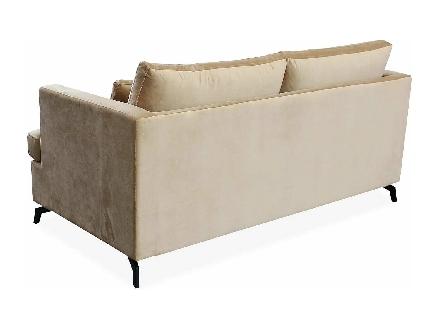 Sofá Cama Convertible Express 2 Plazas Capone Terciopelo Taupe Claro