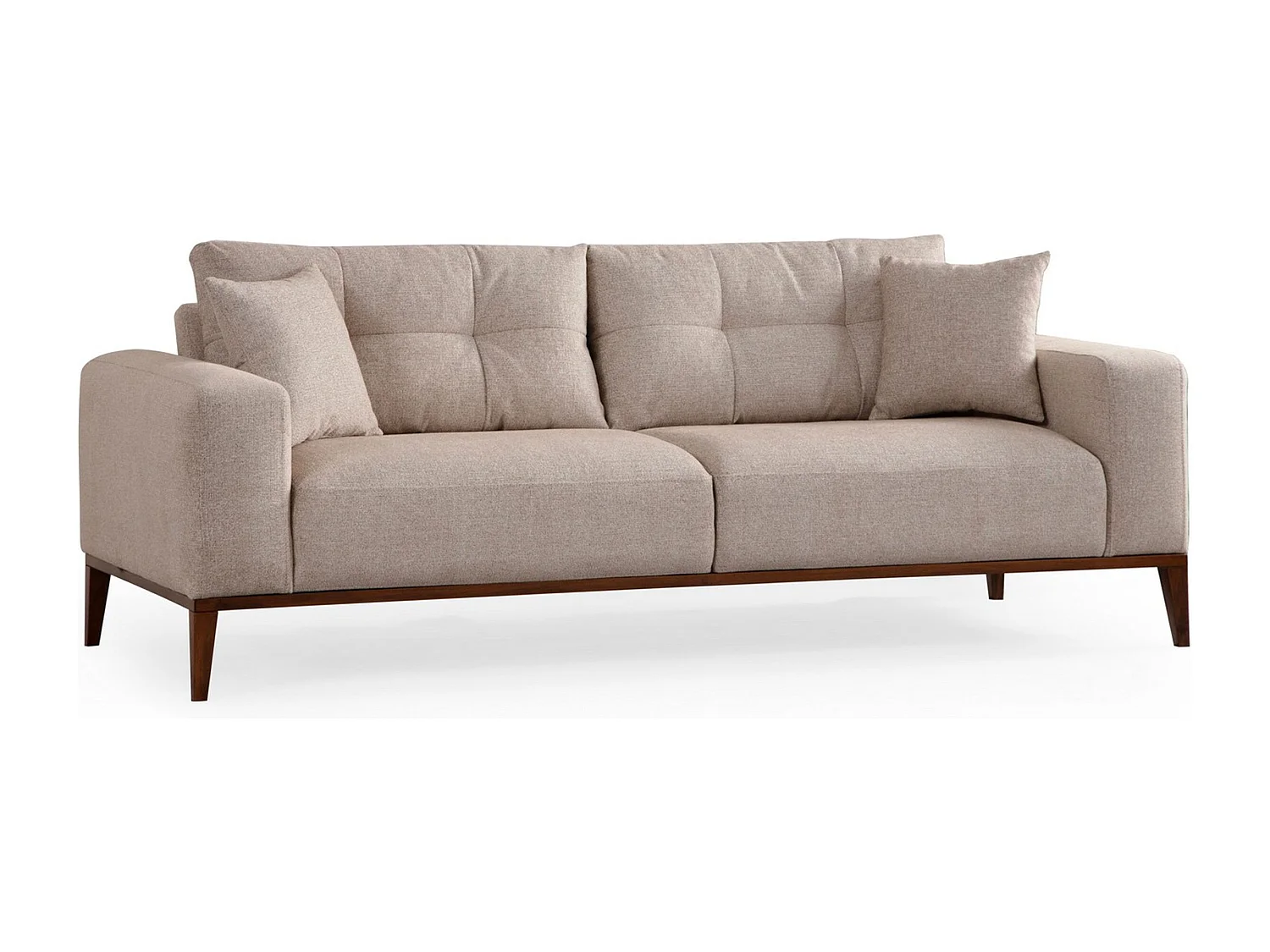 Canapé moderne 3 places convertible Detliso Tissu Beige