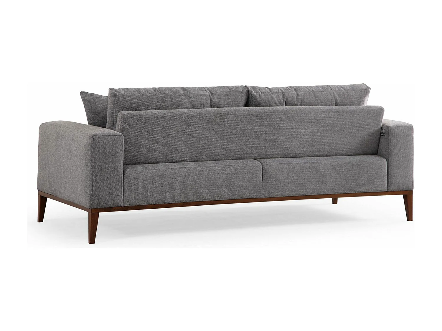 Canapé moderne 3 places convertible Detliso Tissu Gris clair