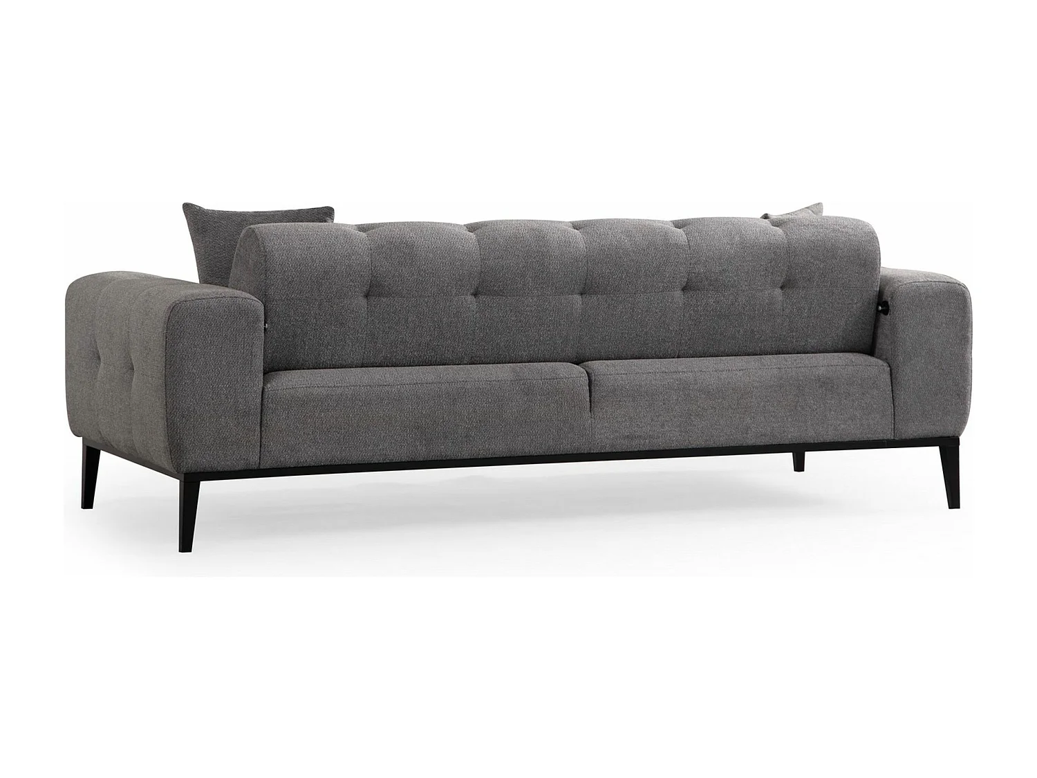 Canapé moderne convertible 3 places Marito Tissu Gris clair