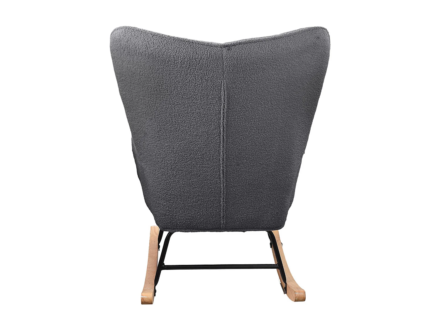 Cadeira de balanço - Cadeira de sala para quarto - Capacidade de carga até 120 kg - Poliéster - Cinza - 68 x 75 x 92 cm