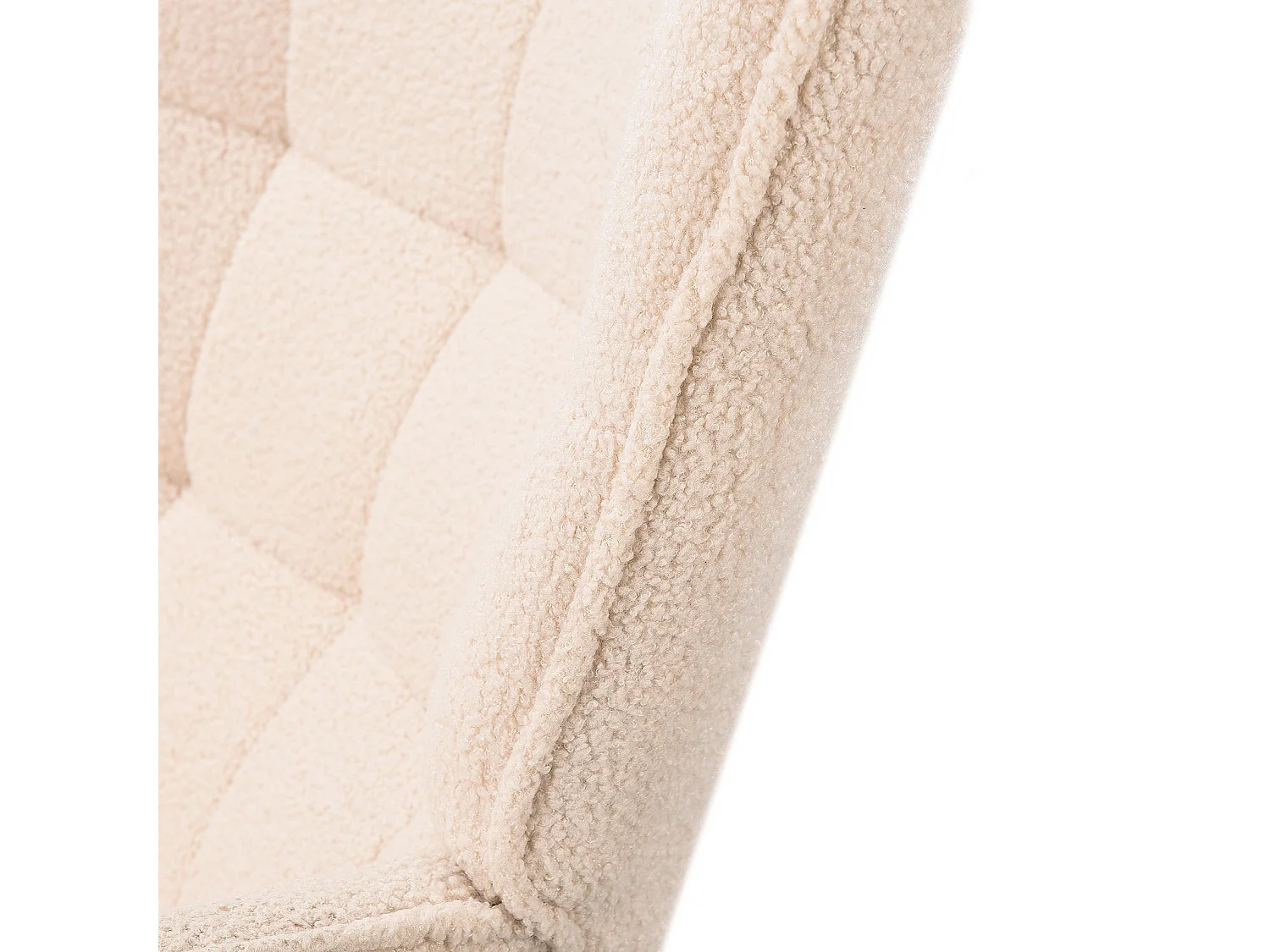 Fauteuil à bascule - Fauteuil de salon pour chambre à coucher - Charge maximale 120 kg - Polyester - Beige - 68 x 75 x 92 cm