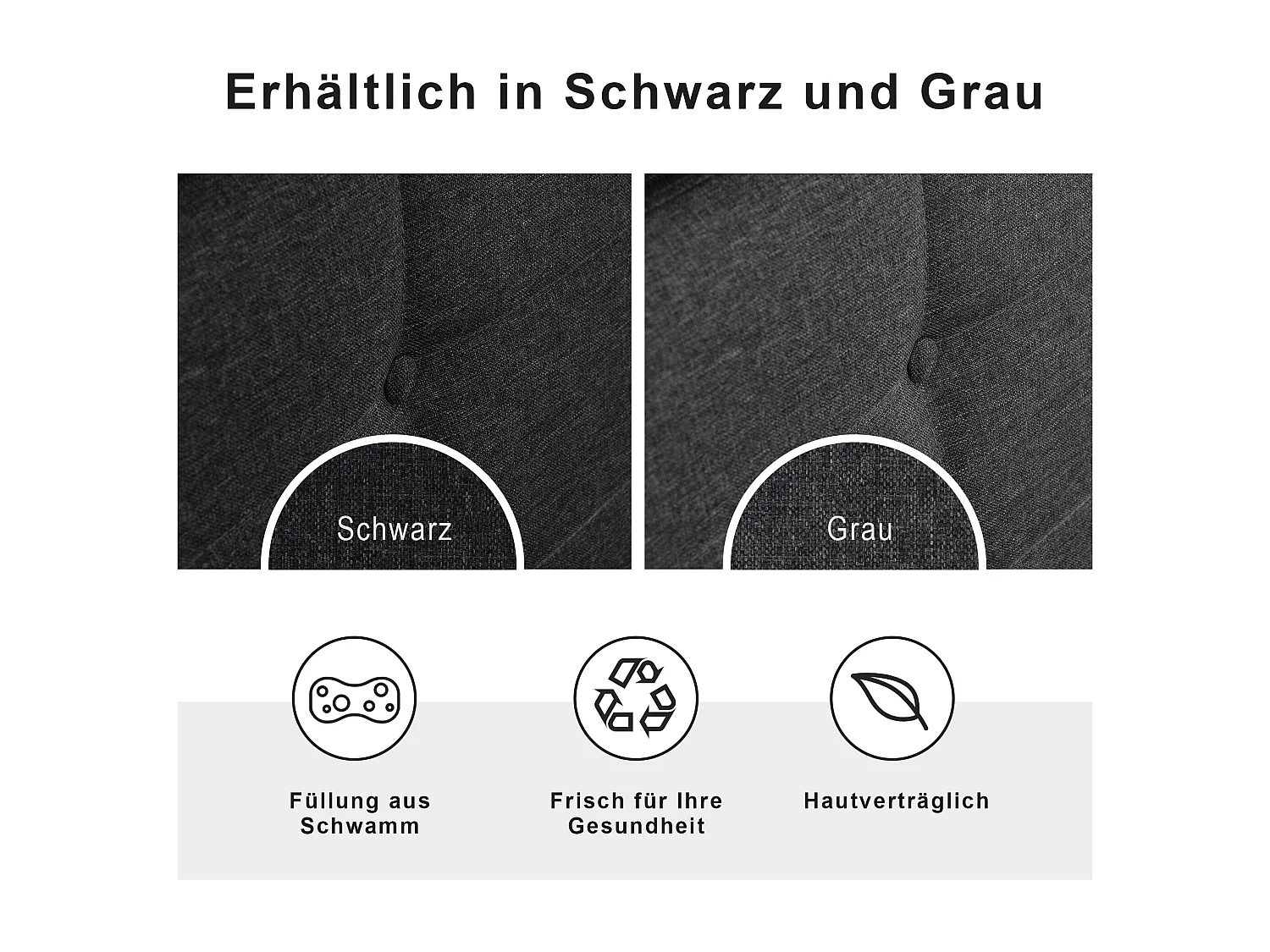 Lit capitonné 90x200 cm - Lit jeune avec éclairage LED et 2 tiroirs - Lit simple - Gris - Tissu lin