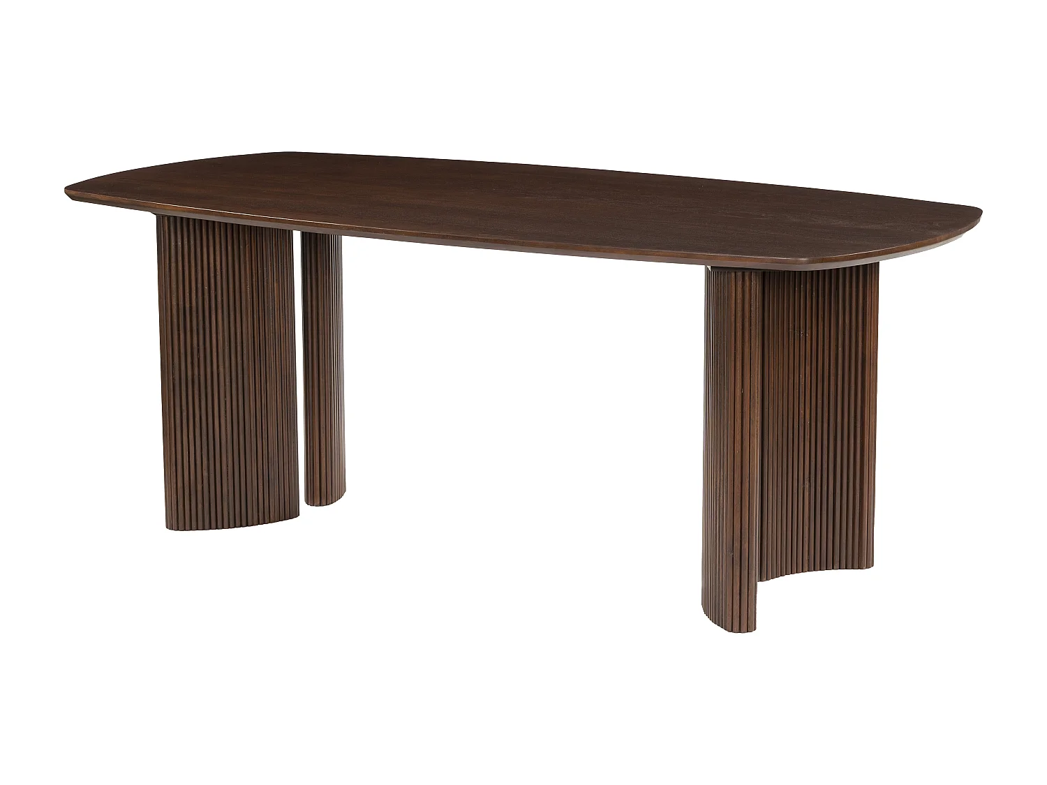 Table à manger 8 personnes en bois d'acacia - Naturel foncé - TAMENIA de Maison Céphy