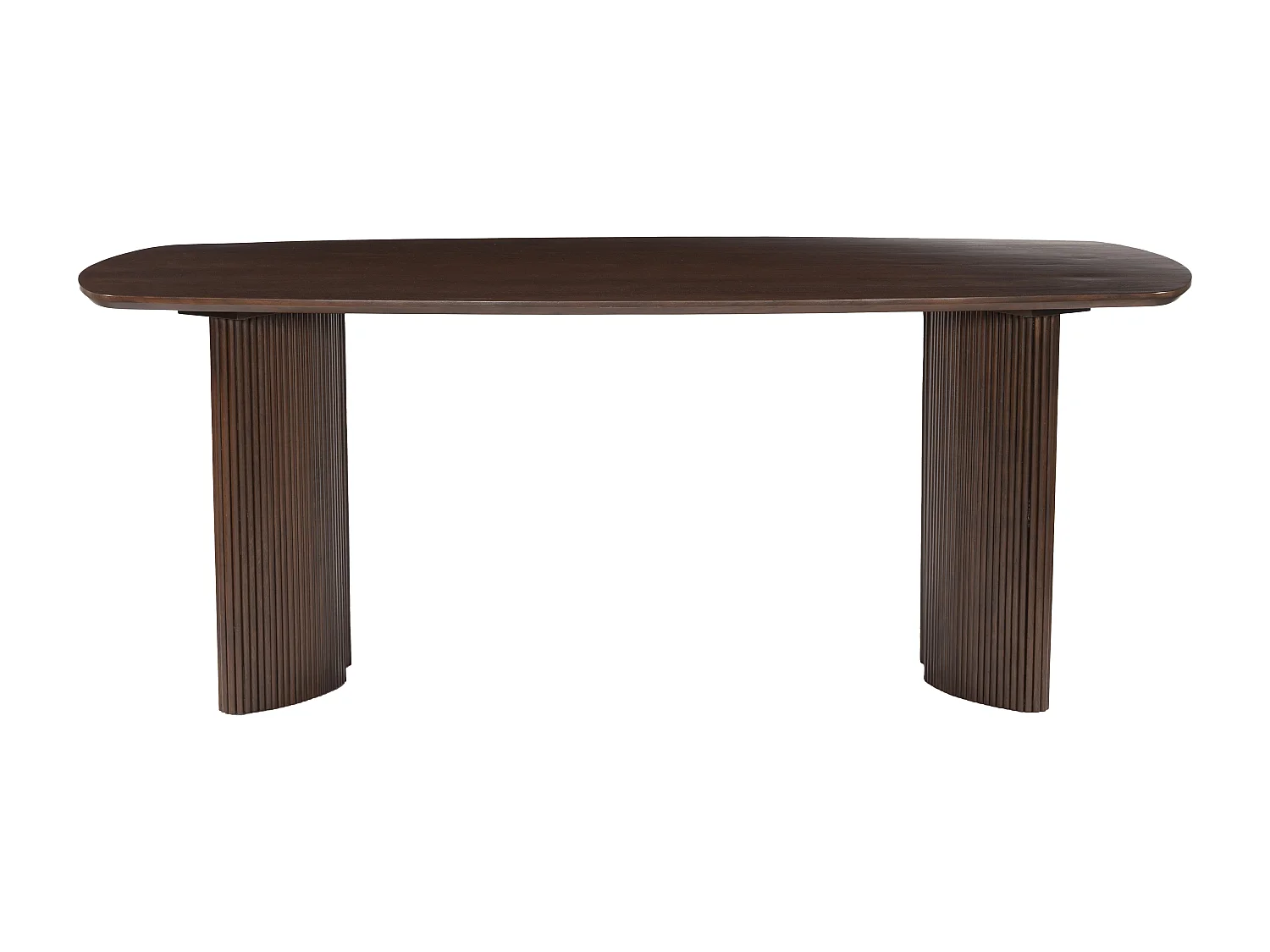 Table à manger 8 personnes en bois d'acacia - Naturel foncé - TAMENIA de Maison Céphy