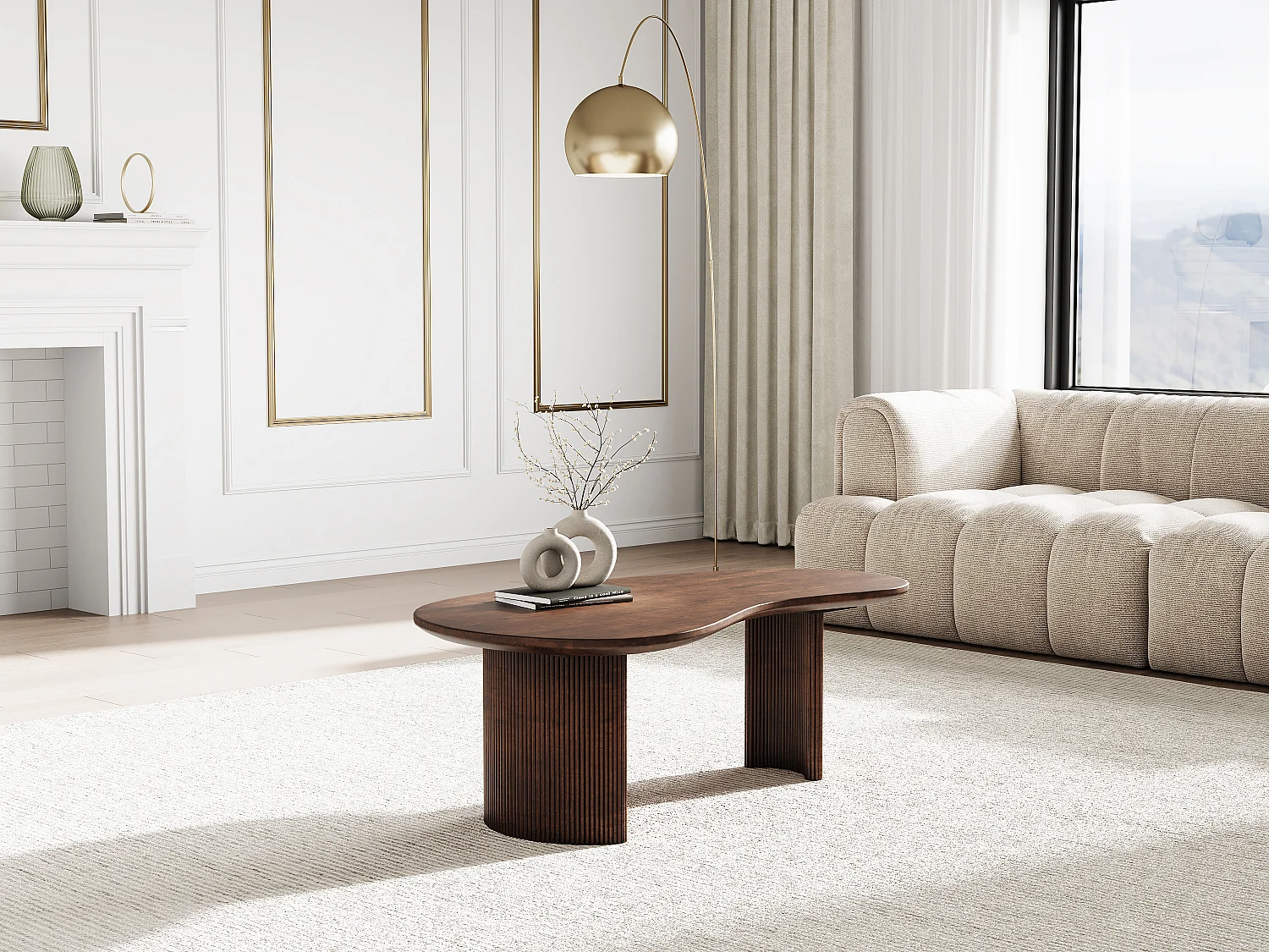 Table basse en bois d'acacia - Naturel foncé - TAMENIA de Maison Céphy