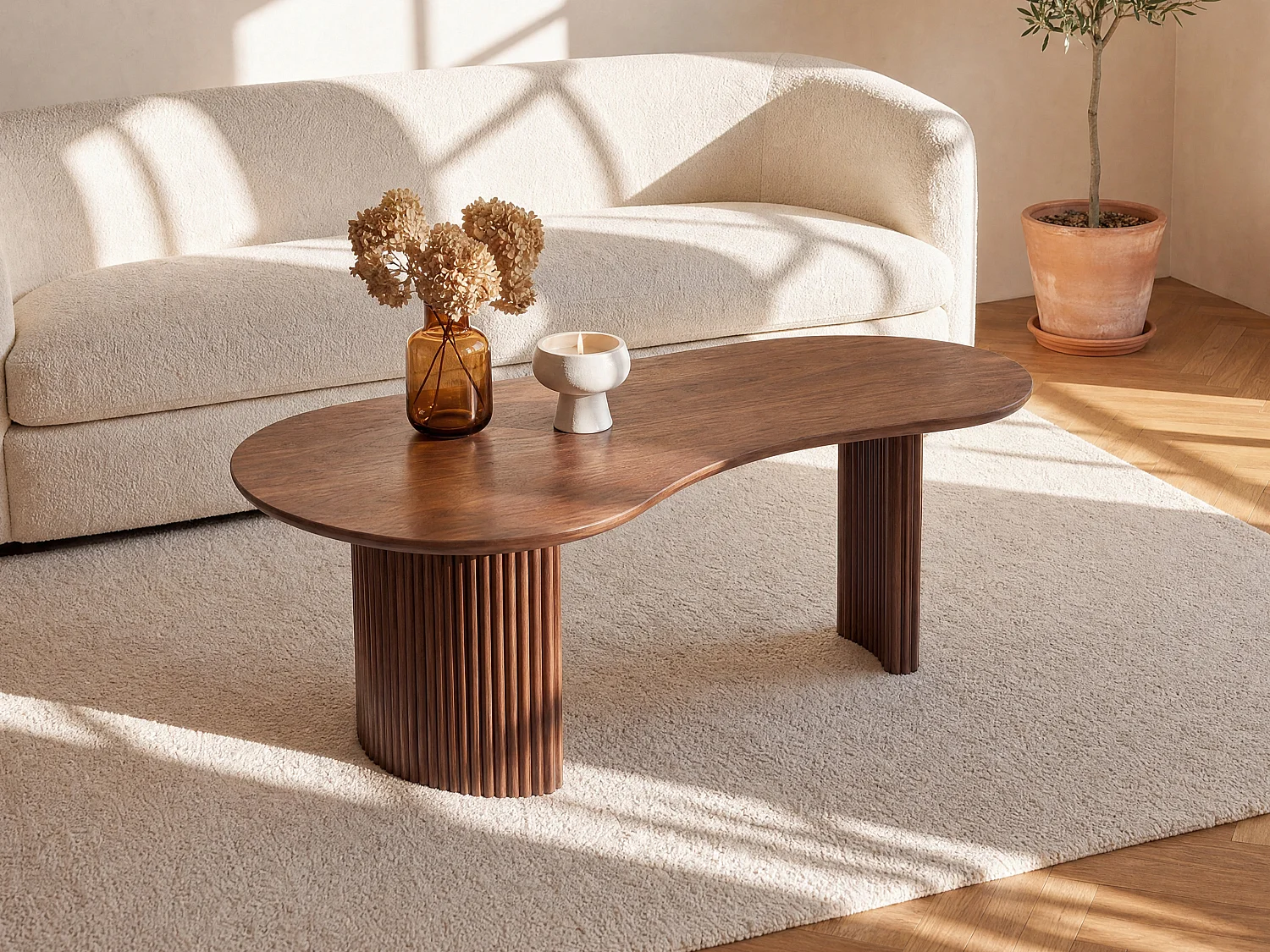 Tavolino in Legno di acacia Naturale scuro - TAMENIA della Maison Céphy