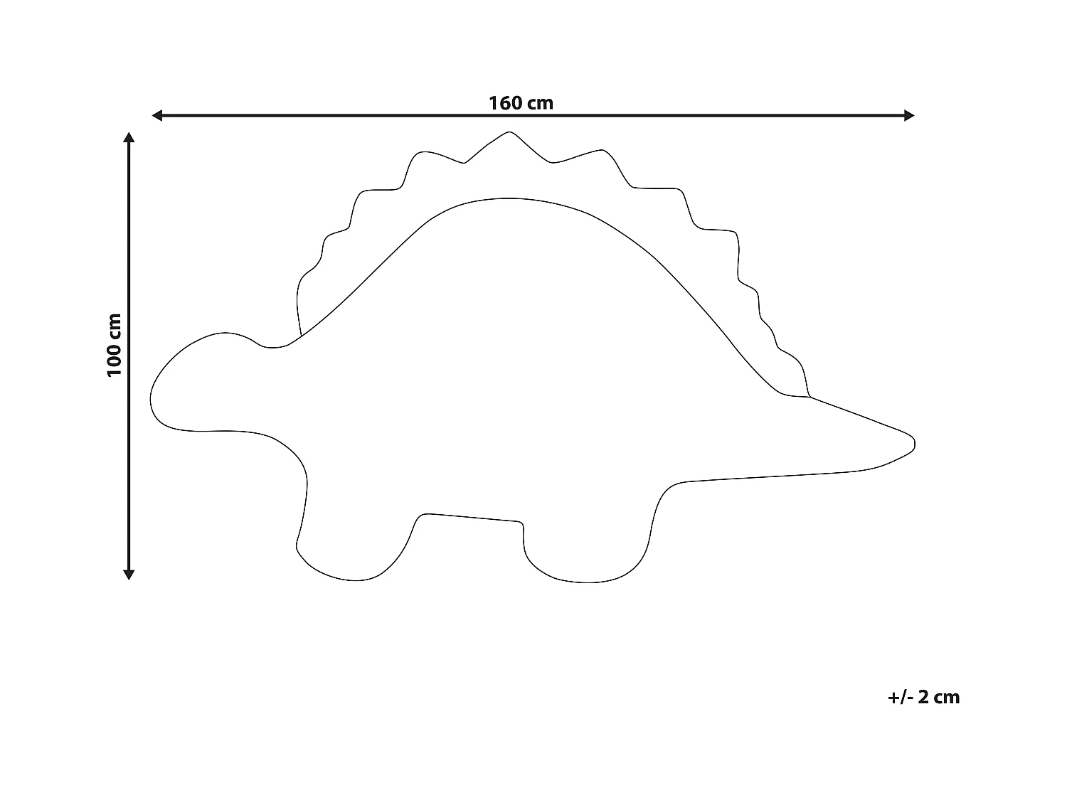 Vloerkleed dinosaurus wol blauw 100 x 160 cm TREX