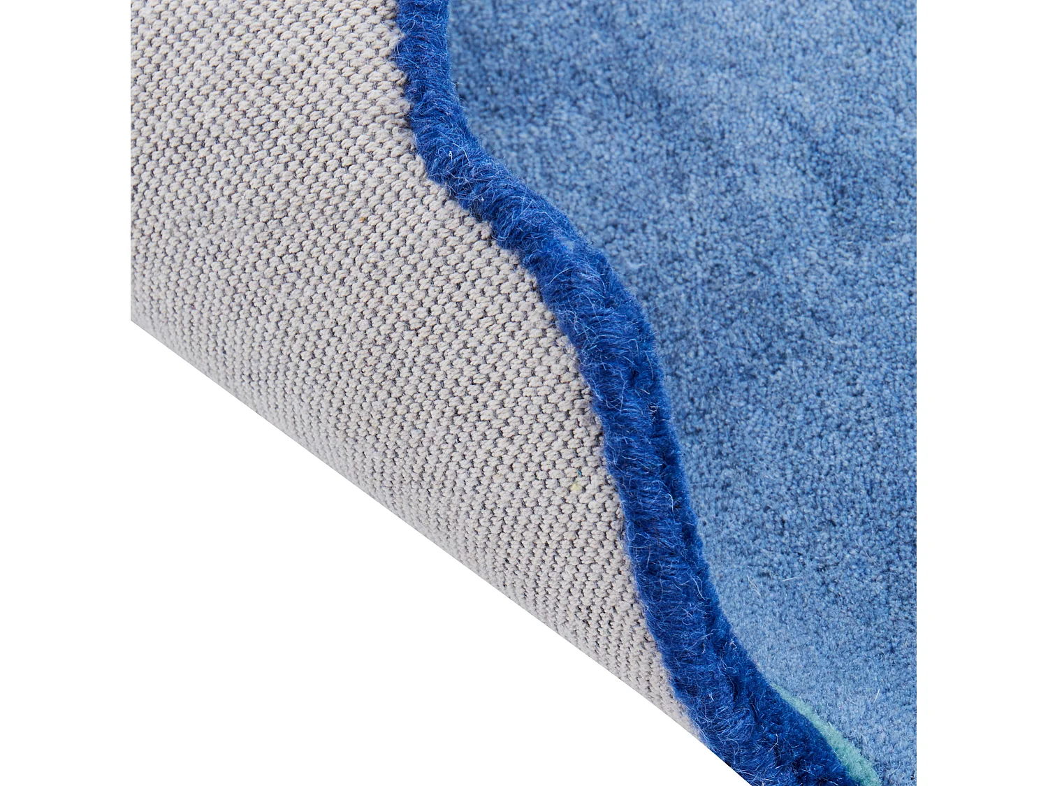 Tapis en laine 100 x 160 cm dinosaure bleu TREX