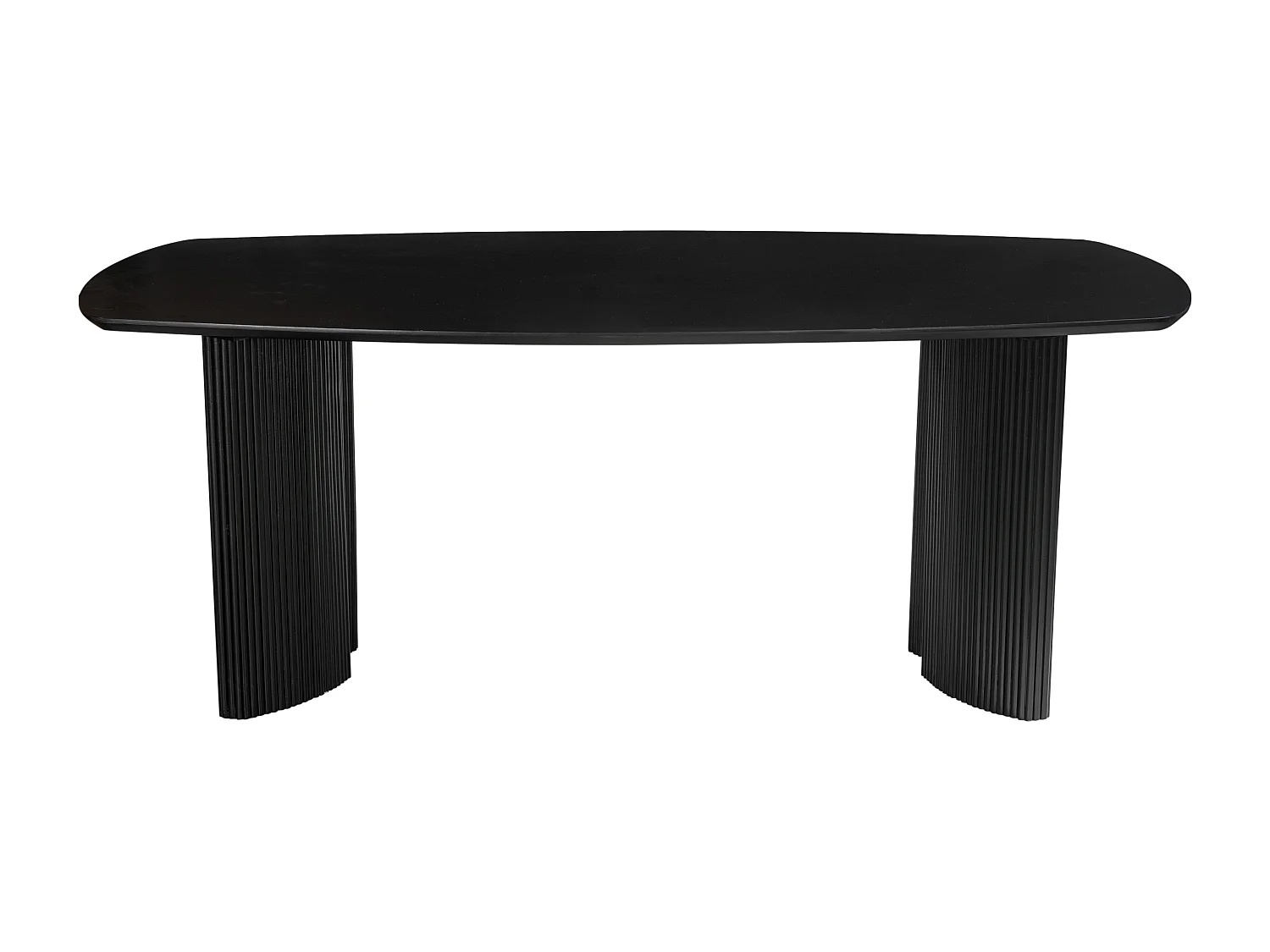 Table à manger 8 personnes en bois de manguier - Noir - TAMENIA de Maison Céphy