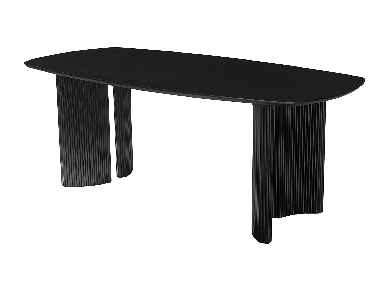 Table à manger 8 personnes en bois de manguier - Noir - TAMENIA de Maison Céphy