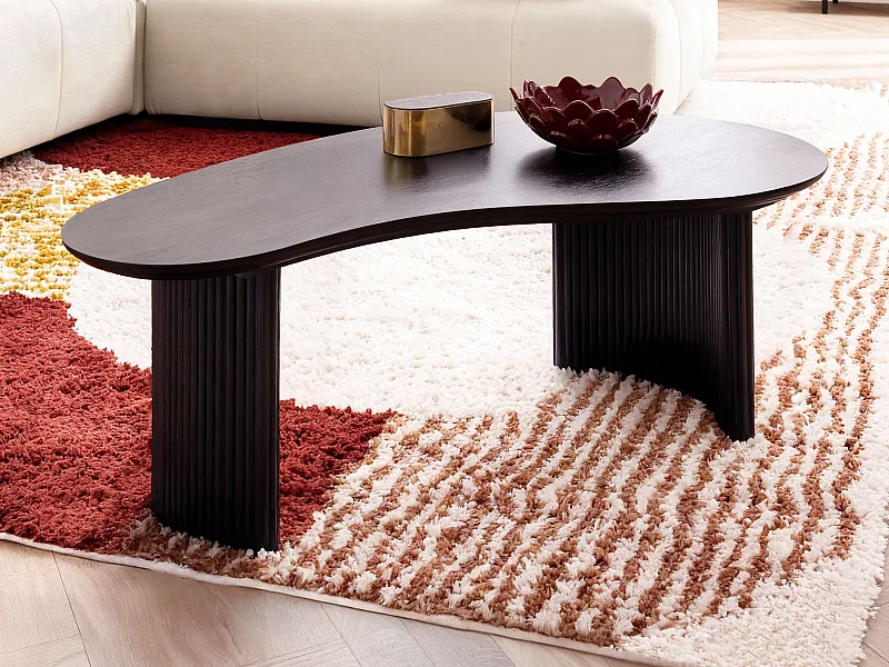 Table basse en bois de manguier - Noir - TAMENIA de Maison Céphy