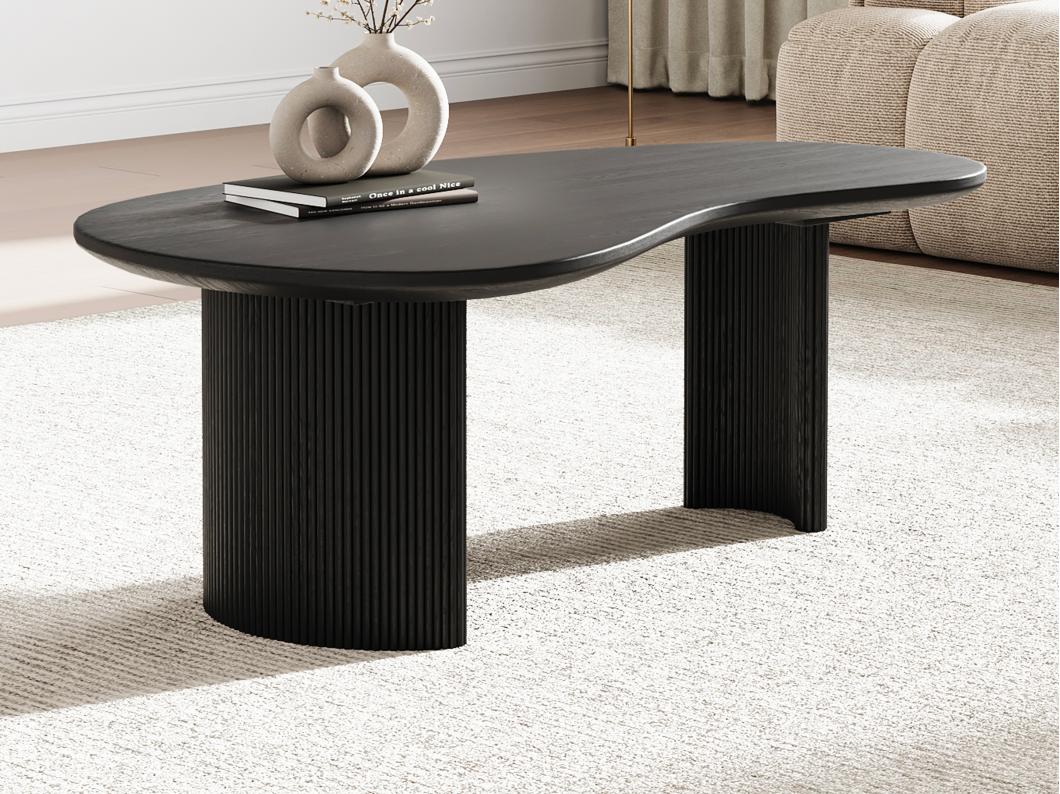 Table basse en bois de manguier - Noir - TAMENIA de Maison Céphy